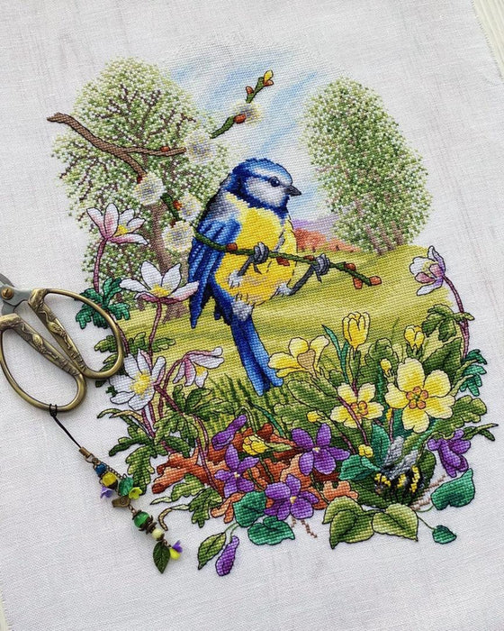 Spring Bird - free cross stitch pattern – Kate Stitch Land