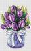 Spring Freshness. Violet Tulips - PDF Cross Stitch Pattern - Wizardi