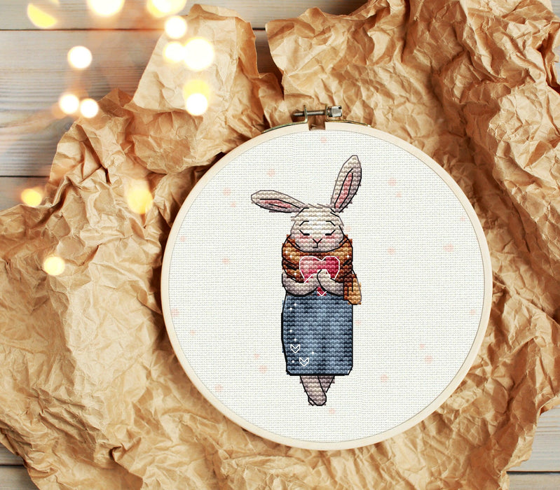 Spring Rabbit - PDF Cross Stitch Pattern - Wizardi