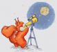 Squirrel with a Telescope - PDF Cross Stitch Pattern - Wizardi