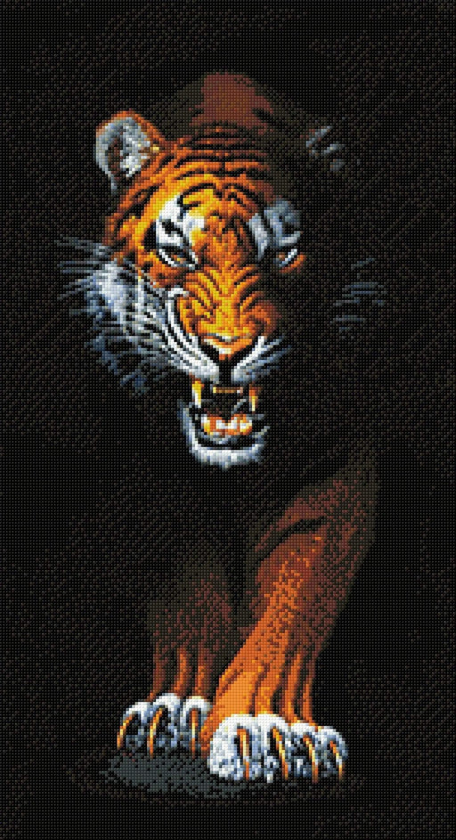 Stalking Tiger WD2408 14.9 x 27.6 inches Wizardi Diamond Painting Kit - Wizardi