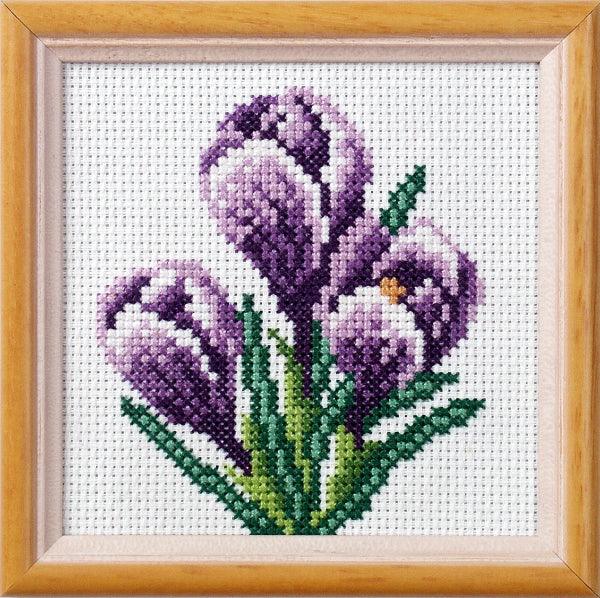 Stamped Cross stitch kit " Crocuses" 7510 - Wizardi