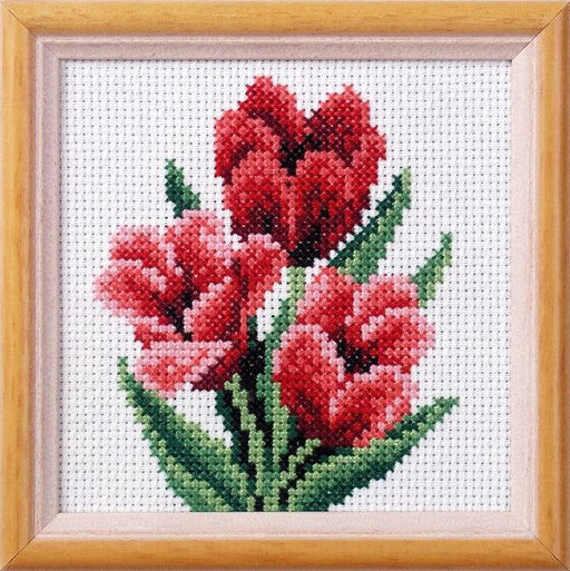 Stamped Cross stitch kit "Tulips " 7517 - Wizardi
