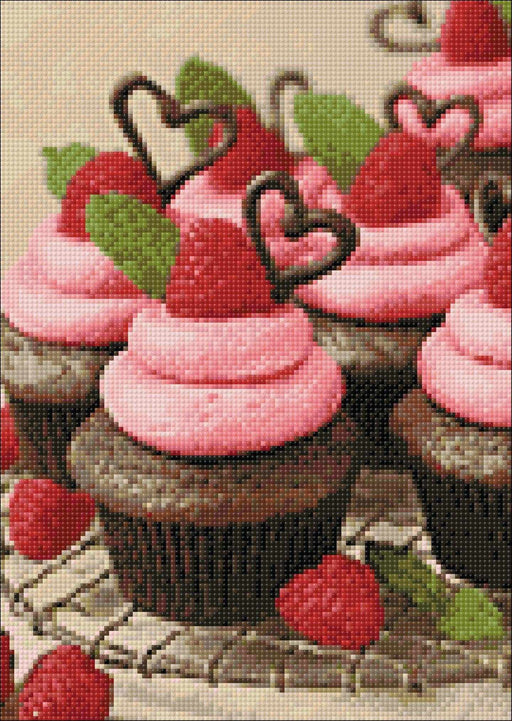 Strawberry Muffins WD2312 10.6 x 14.9 inches Wizardi Diamond Painting Kit - Wizardi