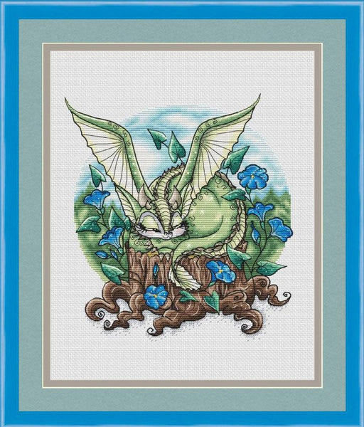 Summer Dragon - PDF Cross Stitch Pattern - Wizardi