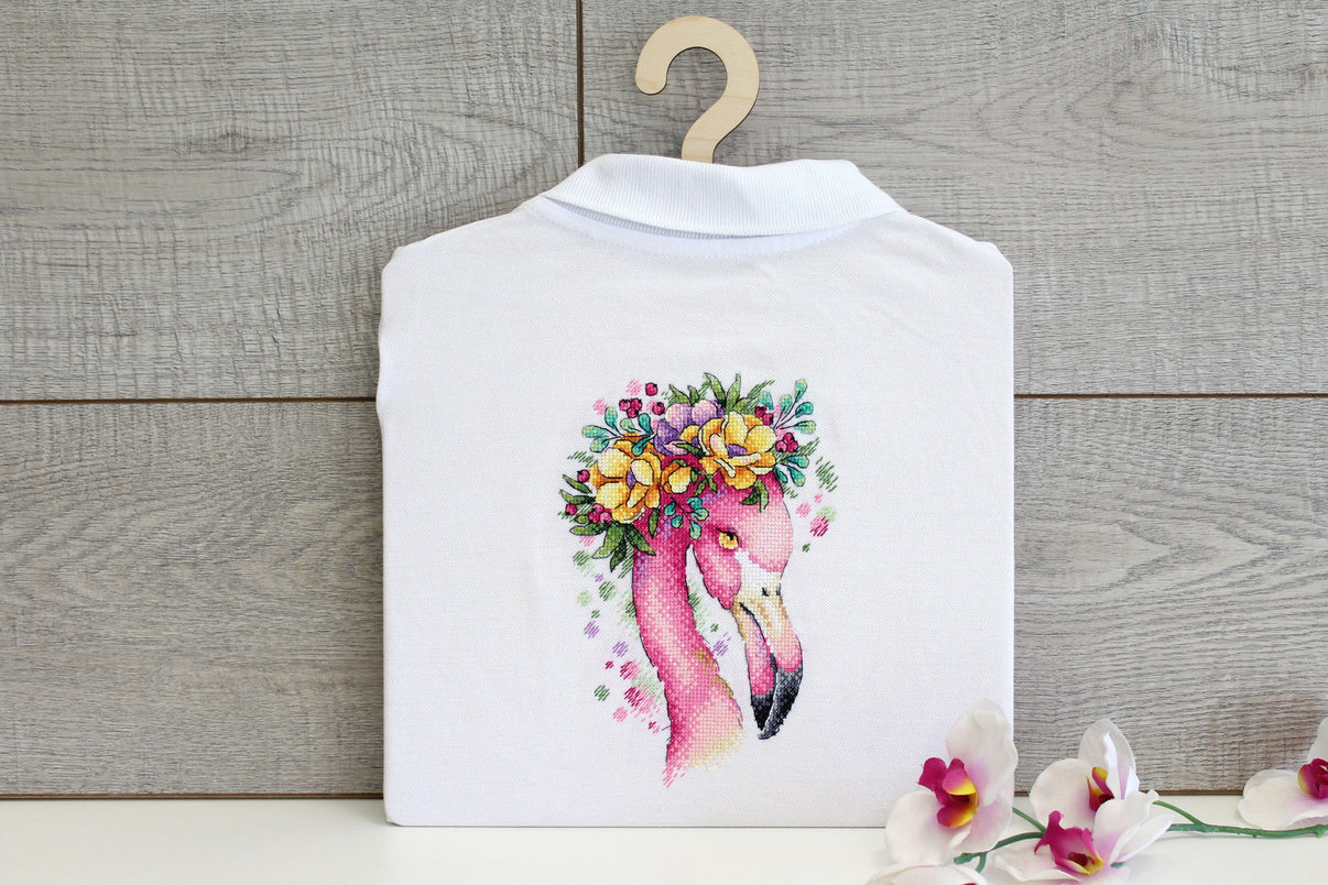 Summer Flamingo SV-547 Counted Cross Stitch Kit - Wizardi