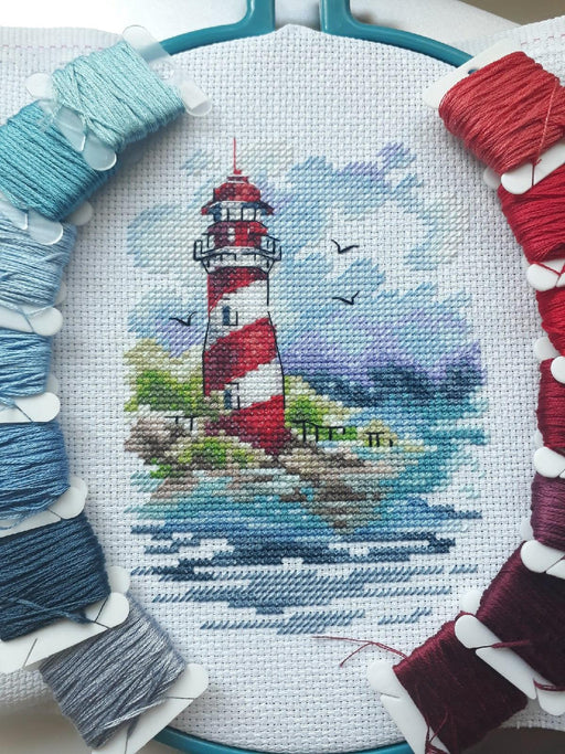 Summer Lighthouse - PDF Cross Stitch Pattern - Wizardi