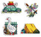 Summer. Magnets SR-579 Plastic Canvas Counted Cross Stitch Kit - Wizardi
