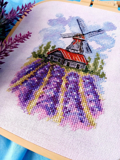 Summer Windmill - PDF Cross Stitch Pattern - Wizardi