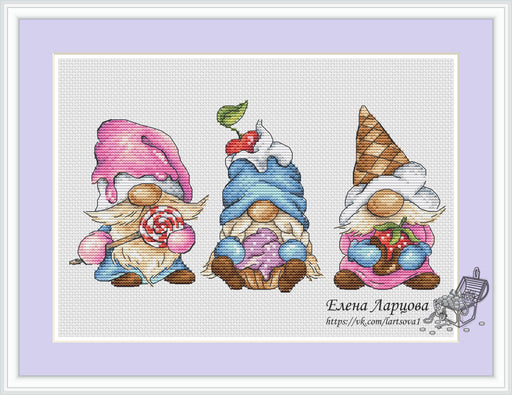 Sweet Eaters Dwarfs - PDF Cross Stitch Pattern — Wizardi
