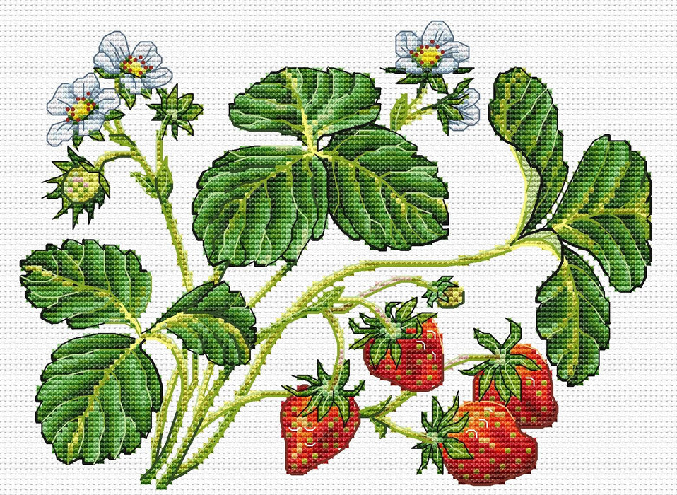 Tasty Strawberry - PDF Cross Stitch Pattern - Wizardi