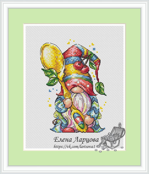 Tea Dwarf - PDF Cross Stitch Pattern - Wizardi