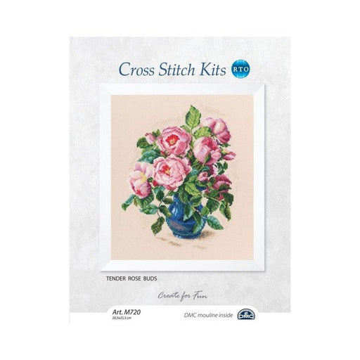 Tender rose buds M720 Counted Cross Stitch Kit - Wizardi