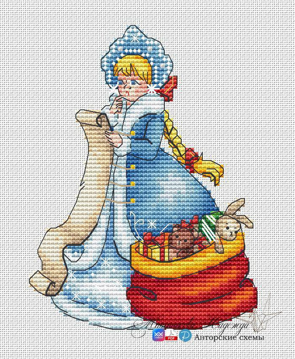 The Snow Maiden & The Wish List - PDF Cross Stitch Pattern - Wizardi