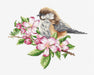 The tit on the branch B1194L Counted Cross-Stitch Kit - Wizardi