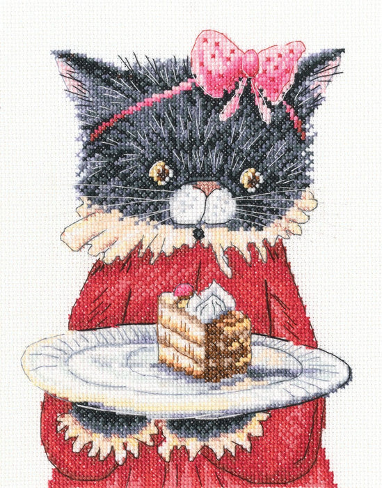 There were cats. I bring happiness M914 Counted Cross Stitch Kit - Wizardi