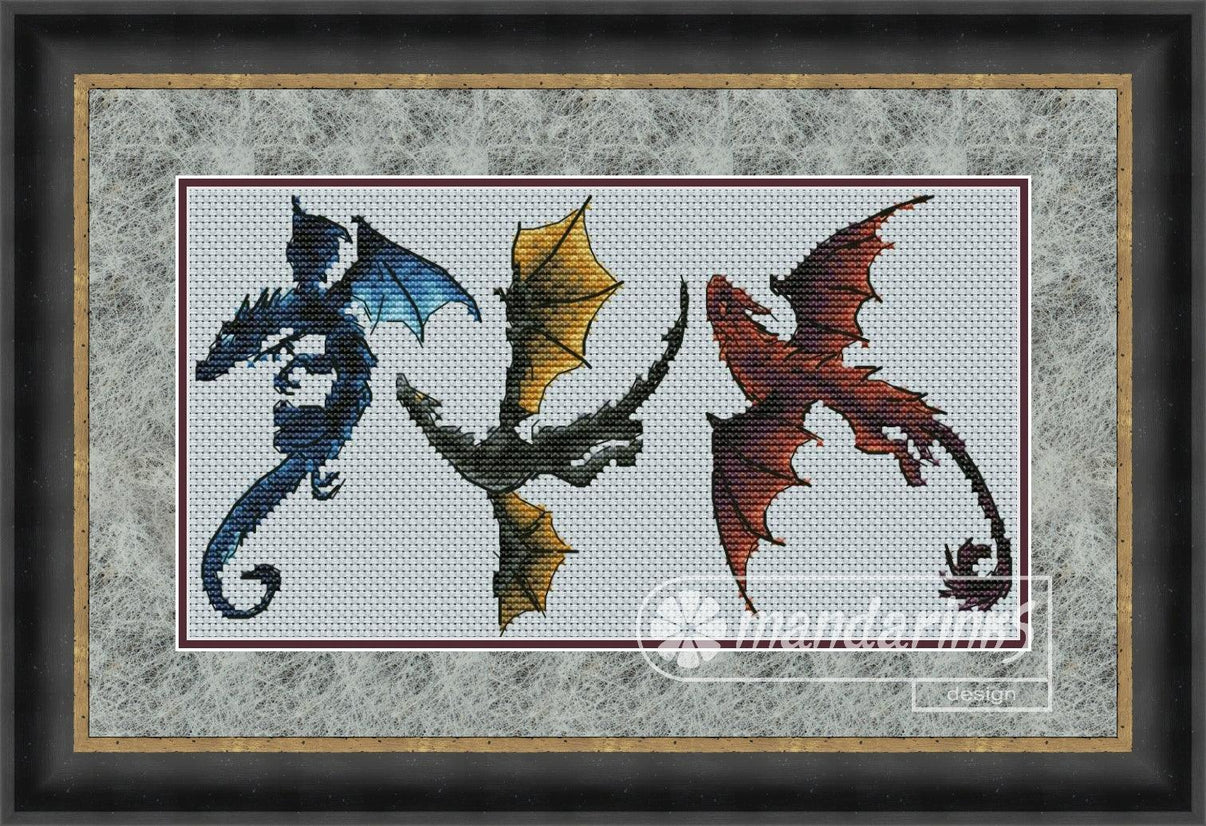 Three Dragons - Free PDF Cross Stitch Pattern – Wizardi three-dragons-free-pdf-cross-stitch-pattern-wizardi
