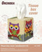 Tissue box cover - needlepoint (halfstitch) kit "Owl" 5100 - Wizardi