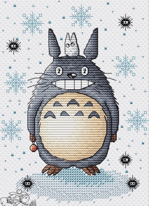 Totoro - PDF Cross Stitch Pattern - Wizardi