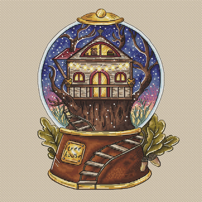 Tree House - PDF Cross Stitch Pattern - Wizardi