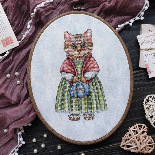 Vintage Animals. Cat - PDF Counted Cross Stitch Pattern - Wizardi