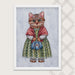 Vintage Animals. Cat - PDF Counted Cross Stitch Pattern - Wizardi