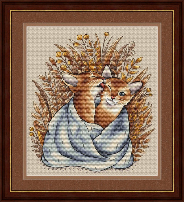 Warm Together. Kittens - PDF Cross Stitch Pattern - Wizardi