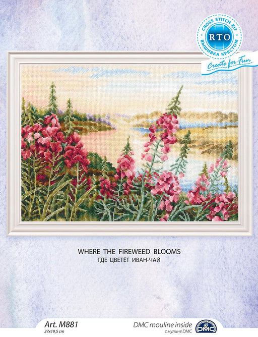 Where the fireweed blooms M881 Counted Cross Stitch Kit - Wizardi
