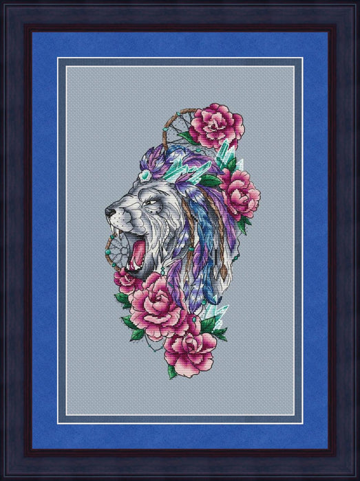 White Lion - PDF Cross Stitch Pattern - Wizardi