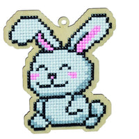 White Rabbit Diamond painting Wood WWP137 - Wizardi