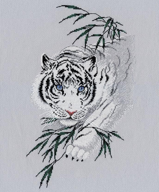 White Tiger 1438 Counted Cross Stitch Kit - Wizardi