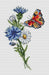Wildflowers with Butterfly - PDF Cross Stitch Pattern - Wizardi