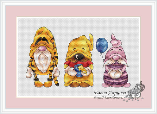 Winnie the Pooh Dwarfs - PDF Cross Stitch Pattern - Wizardi