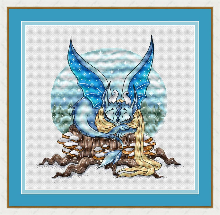 Winter Dragon - PDF Cross Stitch Pattern - Wizardi