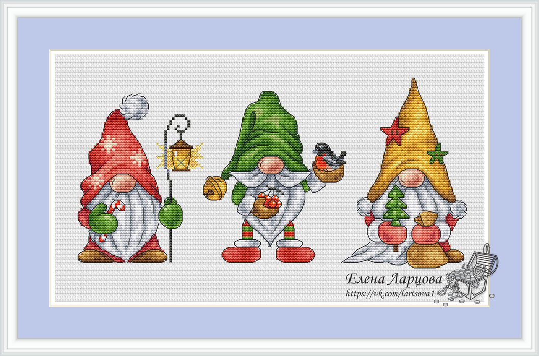 Winter Dwarfs - PDF Cross Stitch Pattern - Wizardi