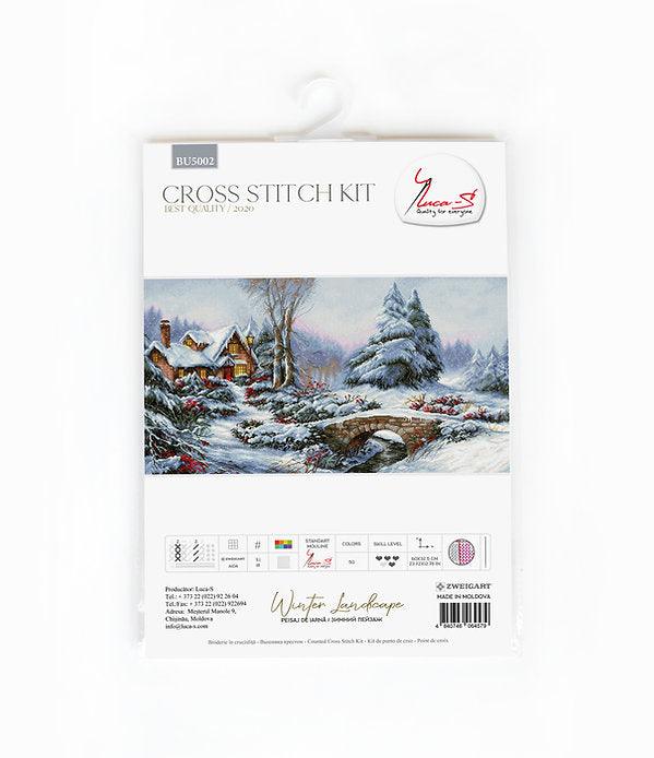 Winter landscape BU5002L Counted Cross-Stitch Kit - Wizardi
