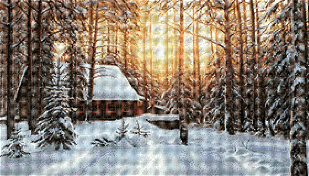Winter Landscape CS2608 27.6 x 15.8 inches Crafting Spark Diamond Painting Kit - Wizardi