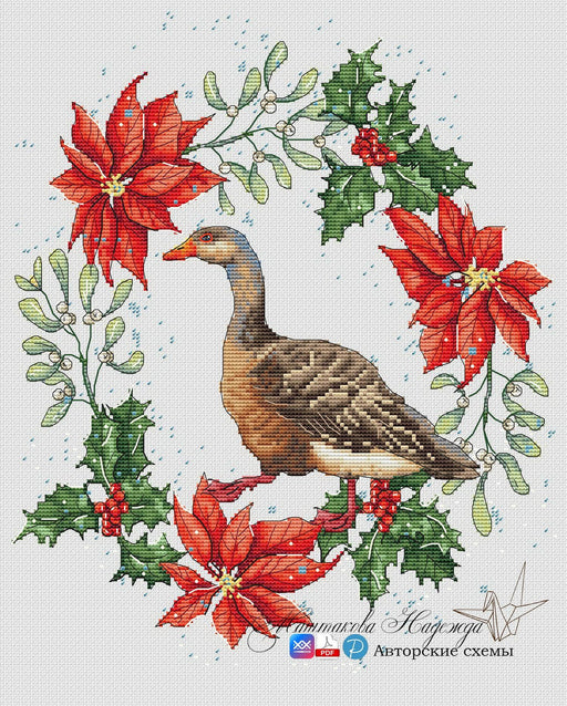 Winter Stories. Goose - PDF Cross Stitch Pattern - Wizardi