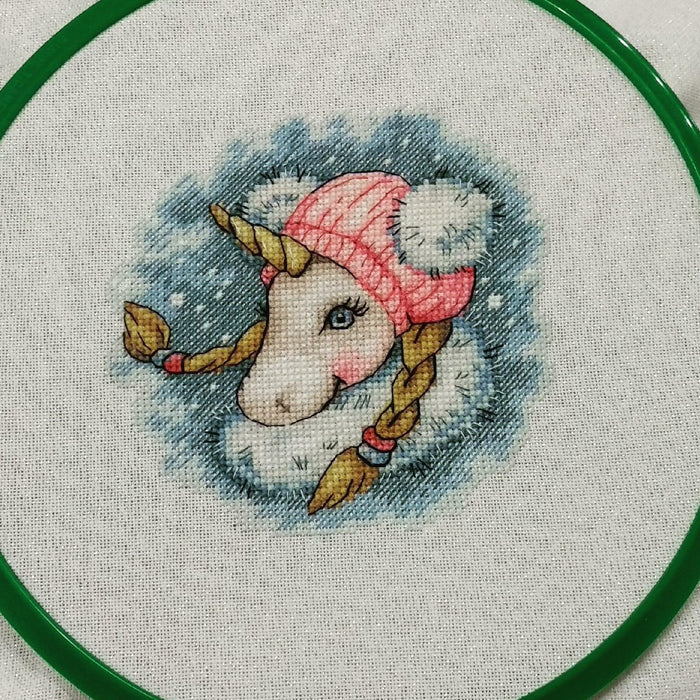 Winter Unicorn - PDF Cross Stitch Pattern - Wizardi