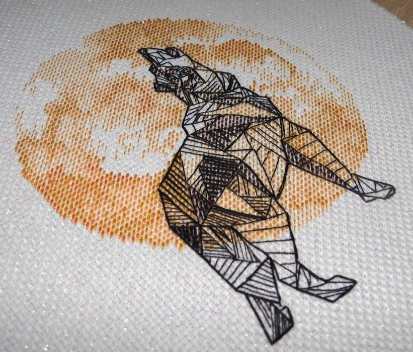 Wolf Counted Cross Stitch Chart - Free for Subscribers - Wizardi