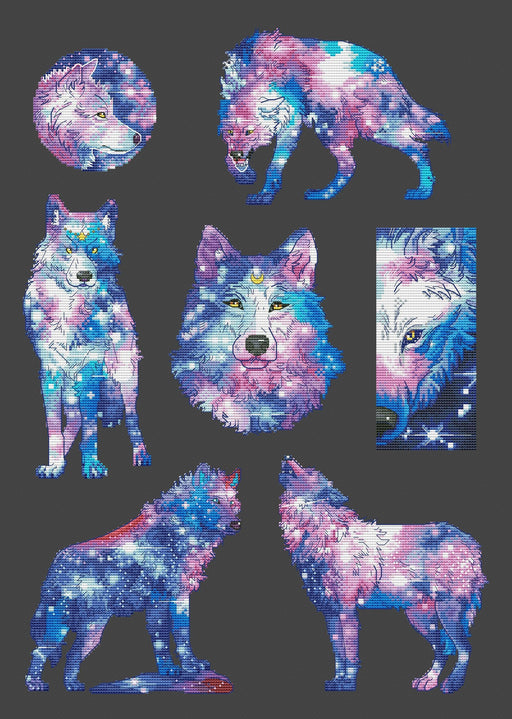 Wolf Sampler - PDF Cross Stitch Pattern - Wizardi