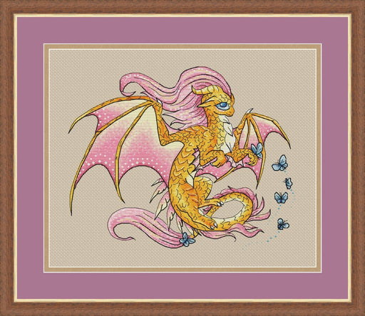 Yellow Dragon - PDF Cross Stitch Pattern - Wizardi